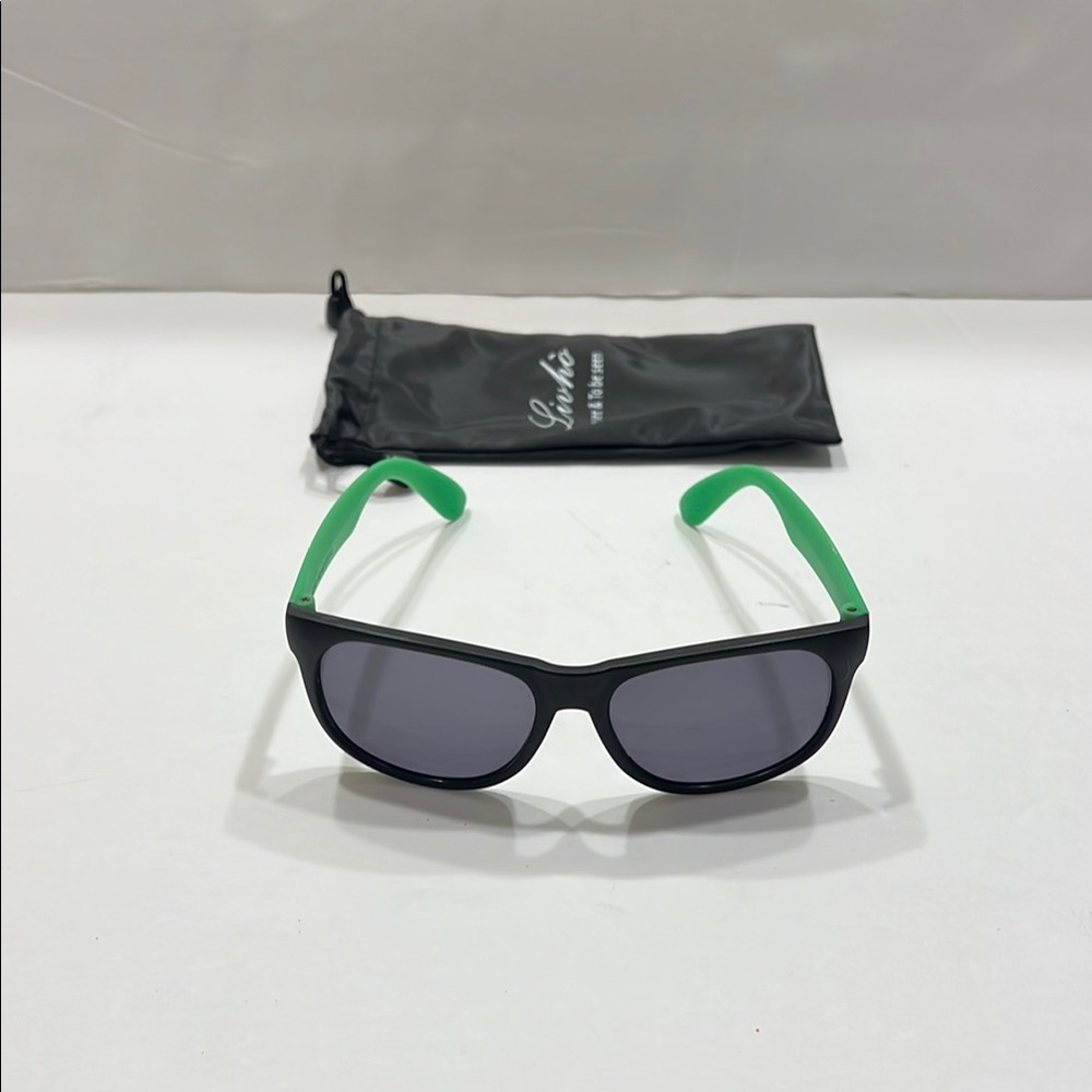 Sleek Black and Green Sunglasses